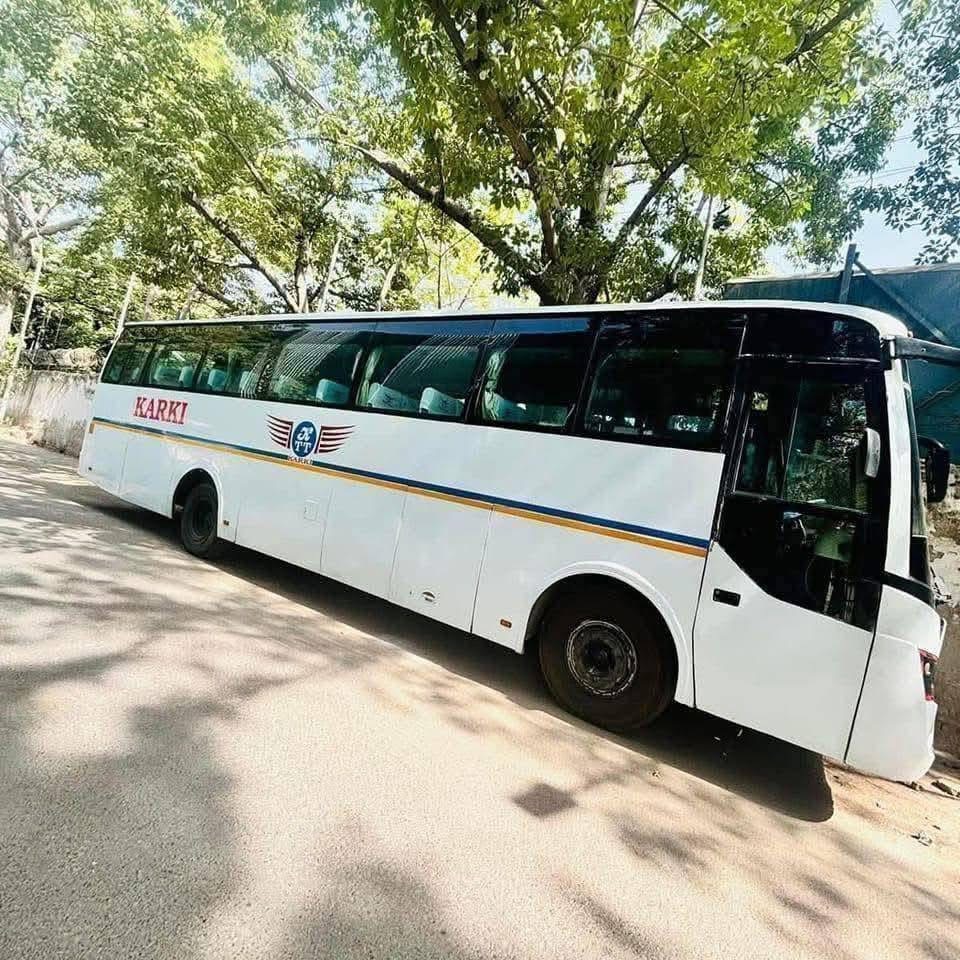 Karki Tour and Travels bus exterior